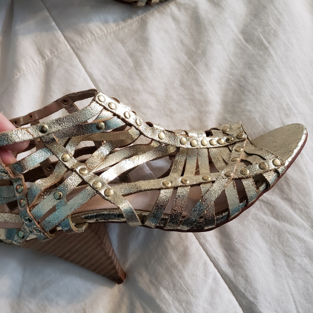 Aldo Strappy Leather Heels Sandals Hot Sexy
